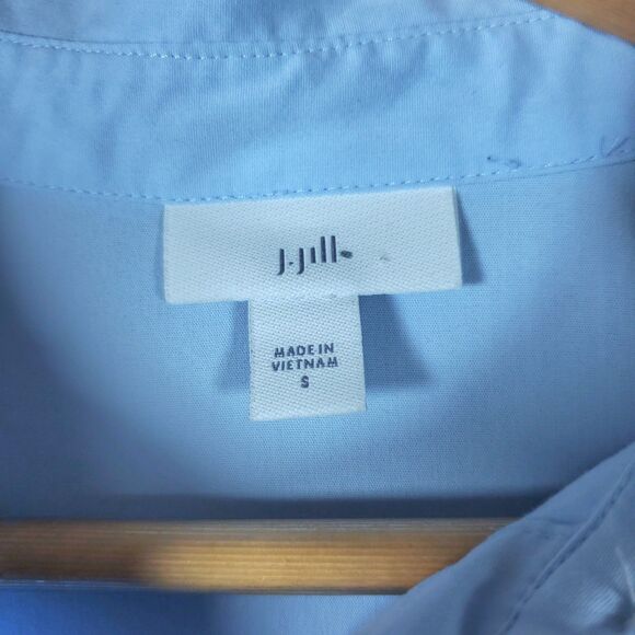 J Jill Top Women Size S Blue V Neck Long Sleeve Capsule Office Career Casual - Picture 2 of 11